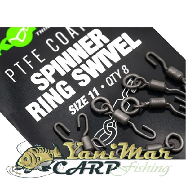 Вирбели Korda PTFE Coated Spinner Ring Swivel Size 11