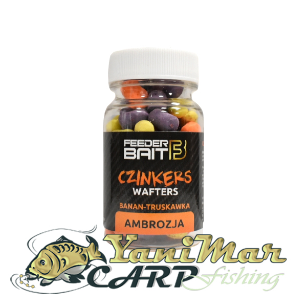 Балансирани Дъмбели Feeder Bait Match Dumbell Wafters Banana/Strawberry 6/9 мм