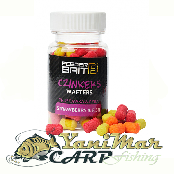 Балансирани Дъмбели Feeder Bait Czinkers Strawberry & Fish 6 / 9mm