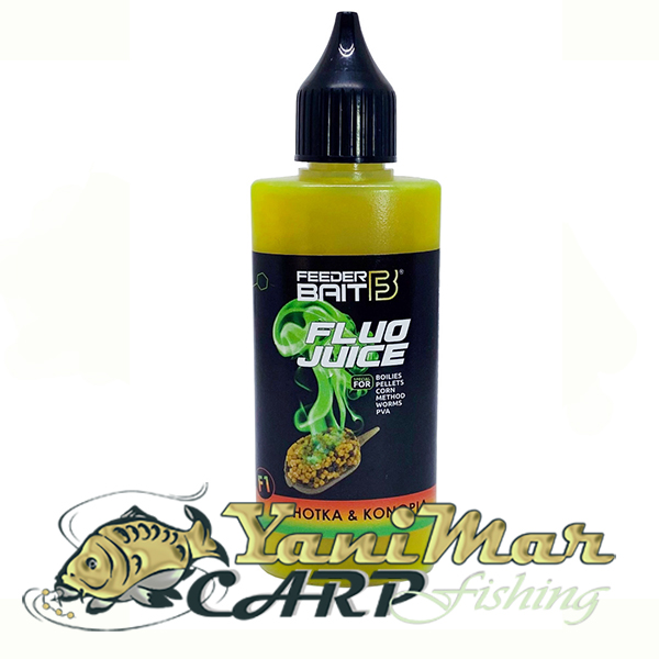 Дип пушек Feeder Bait Fluo Juice F1- Hemp and Bloodworm