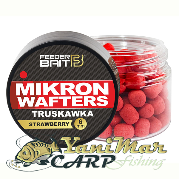 Балансирани дъмбели Feeder Bait Soft Mikron Wafters 6mm Strawberry