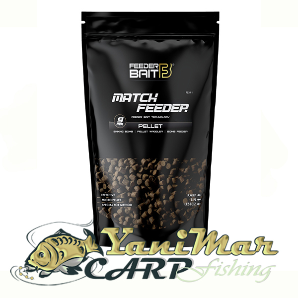 Пелети Feeder Bait Pellet Match 9mm 800g