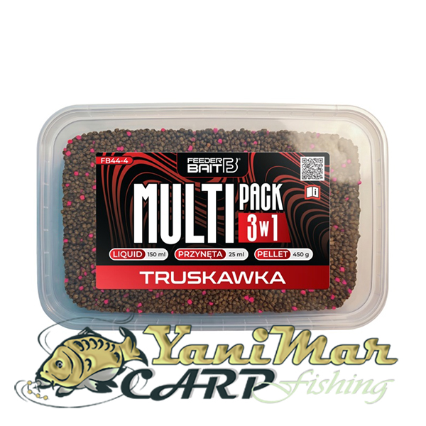 Мултипак Feeder Bait Strawberry 3in1– Пелети, Liquid и Mini Twister