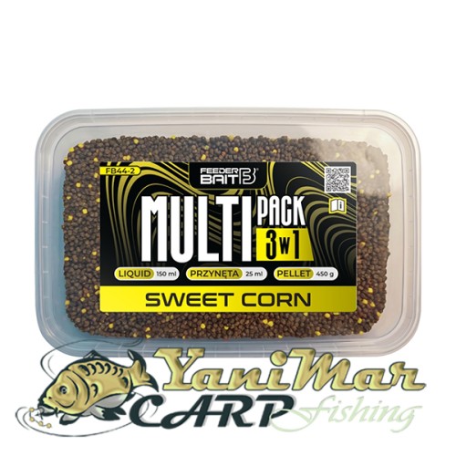 Мултипак Feeder Bait Sweet Corn 3in1 – Пелети, Liquid и Mini Twister