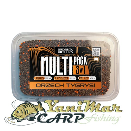 Мултипак Feeder Bait Tigernut 3in1 – Пелети, Liquid и Mini Twister