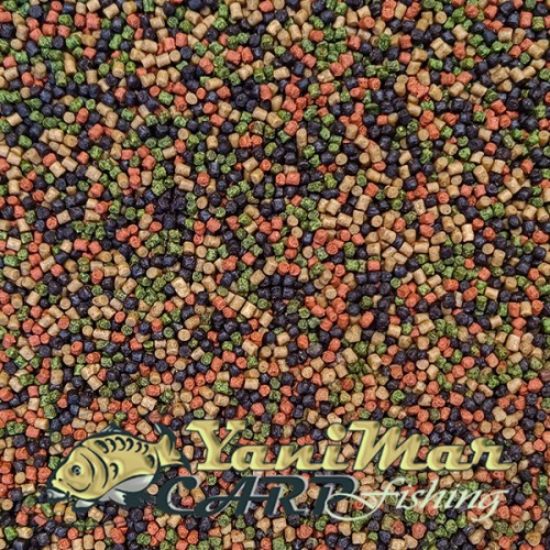 Микро пелети Feeder Bait Micro Pellet 2mm Tutti Frutti – Green, Black & Red
