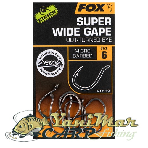 Куки Fox EDGES™ Super Wide Gape (Out-Turned Eye)
