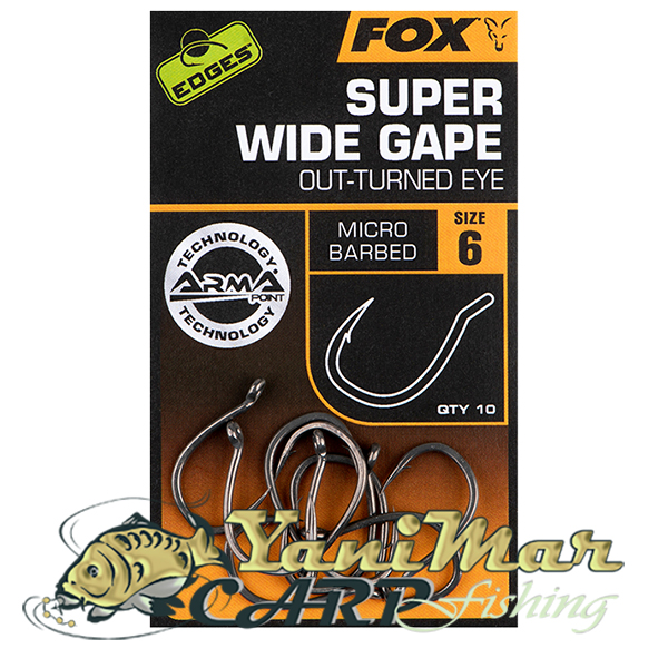 Куки Fox EDGES™ Super Wide Gape (Out-Turned Eye)