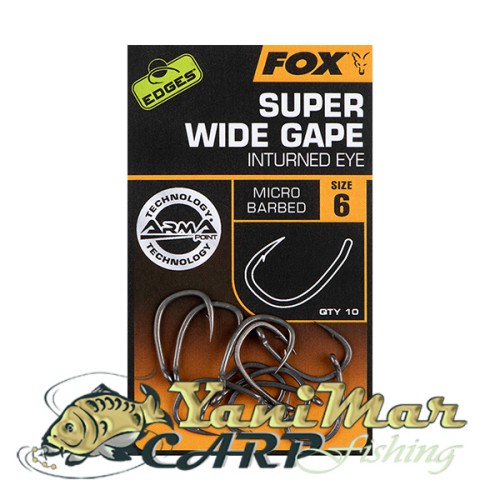 Куки Fox EDGES™ Super Wide Gape (In-Turned Eye)