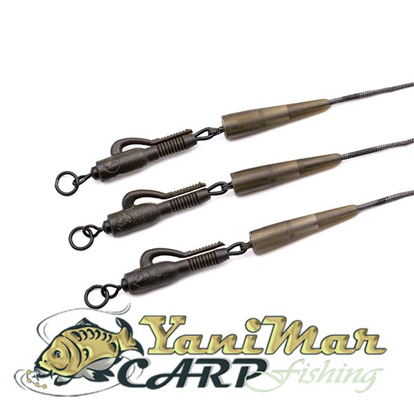 Готов монтаж Korda Kable Leadcore Leader Hybrid Lead Clip Ring Swivel 1m