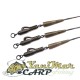 Готов монтаж Korda Kable Leadcore Leader Hybrid Lead Clip Ring Swivel 1m