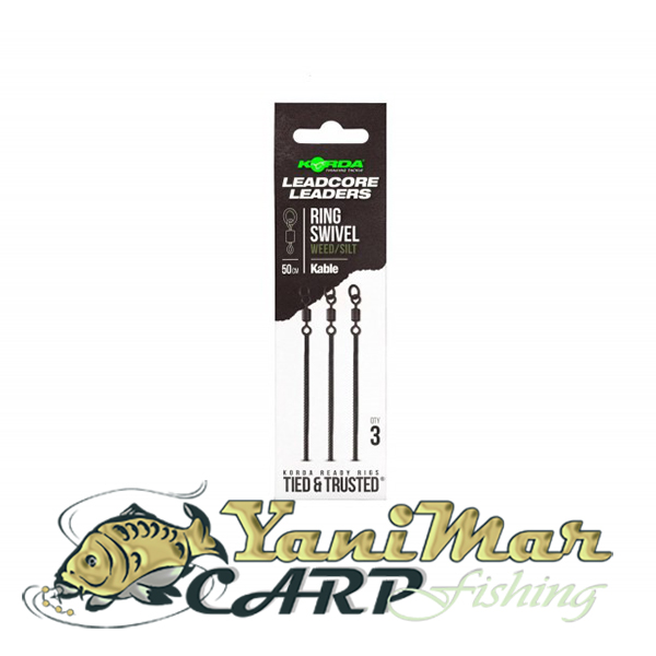 Готови монтажи Korda Kable Leadcore Leader Ring Swivel 50cm