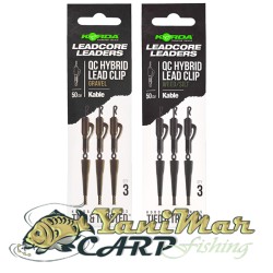 Готов монтаж Korda Kable Leadcore Leader Hybrid Lead Clip QC Swivel 50cm