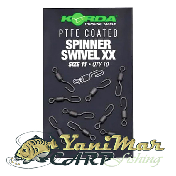 Вирбели Korda PTFE Spinner Swivel XX Size 11 – 10 бр