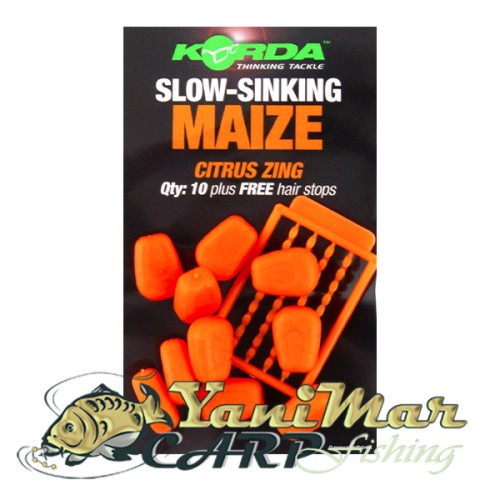 Бавнопотъваща царевица Korda Slow Sinking Maize Citrus Zing Orange