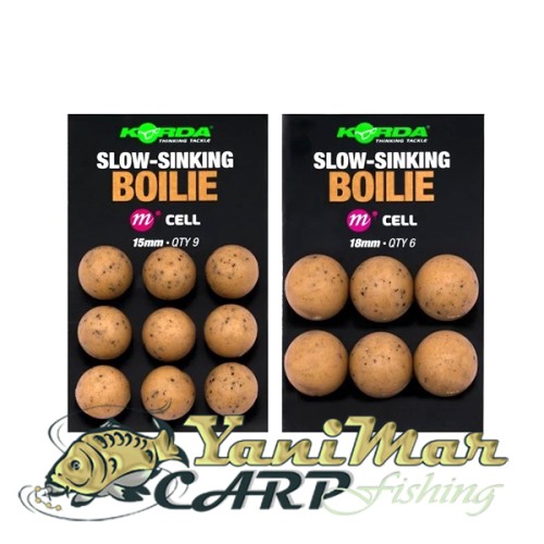 Бавнопотъващи топчета Korda Slow Sinking Boilie Cell