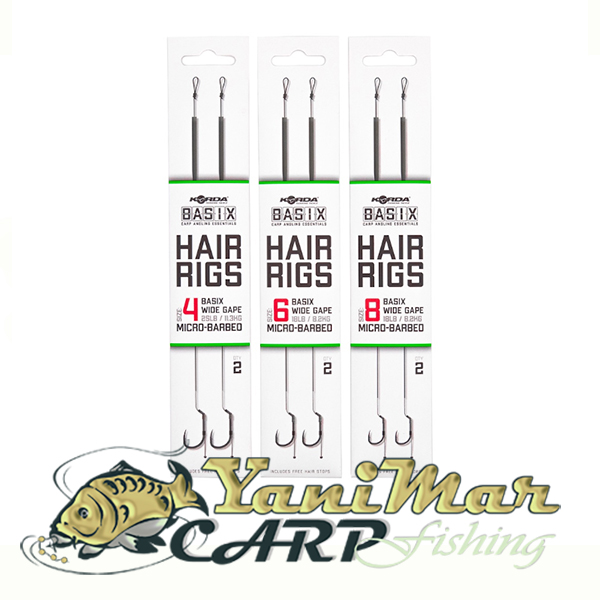 Готови монтажи KORDA Basix Hair Rigs Wide Gape