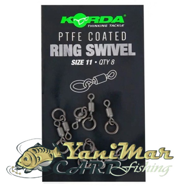 Вирбели Korda PTFE Coated Ring Swivel