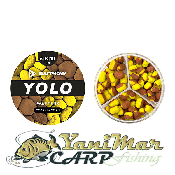 Уафтери Baitnow YOLO Yellow & Bronze Coarse & Corn Method Feeder 24g (6/8/10mm)