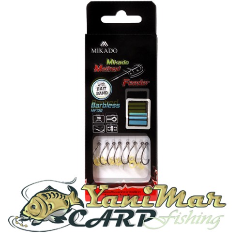 Готови монтажи за фидер Mikado MF Rig With Spike Hooks / monoline 10cm - 8 pcs