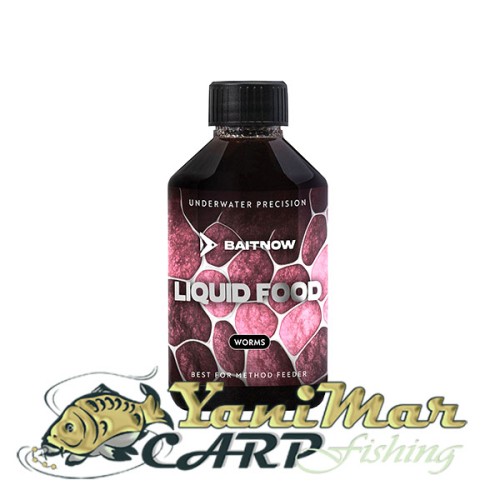 Течна добавка Baitnow LIQUID METHOD FEEDER LIQUID FOOD WORMS 250ml