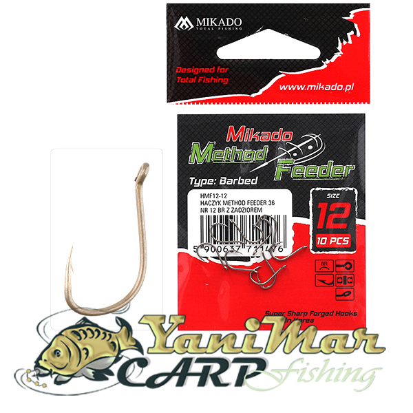 Куки Mikado Method Feeder Hooks 36 Barbed