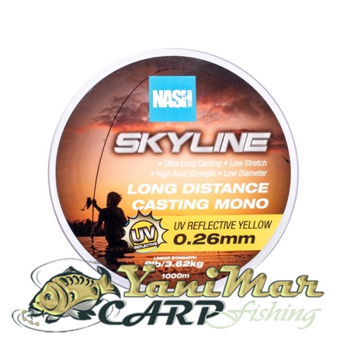 Монофилно влакно Nash Skyline Mono UV Yellow