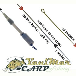 Готов монтаж PB Products R2G Kevlar/SR Inline Knotless Leader – 10m + 1m, Weed