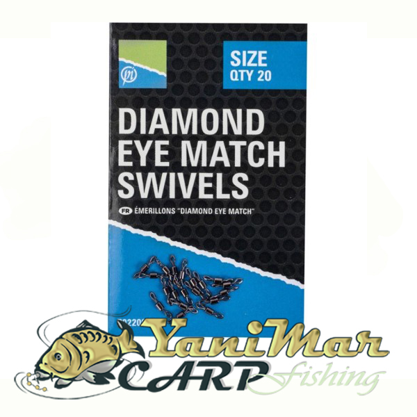 Вирбели Preston Diamond Eye Match Swivels