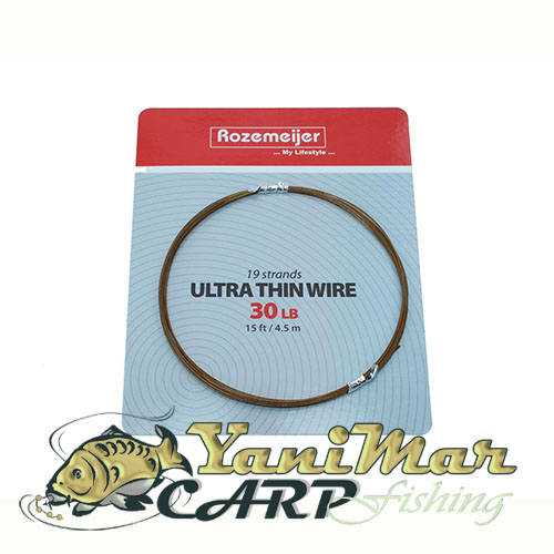 Влакно Rozemeijer Ultra Thin Wire 1 × 19 30lb -15ft / 4.5m