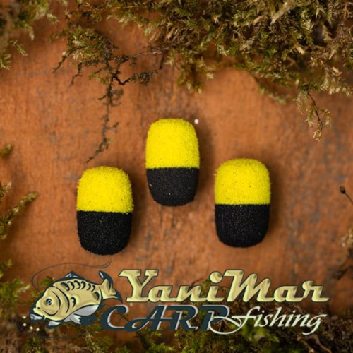 Плуваща стръв PB Products Zig Rig Dumbell 8mm Yellow/Black (8pcs)