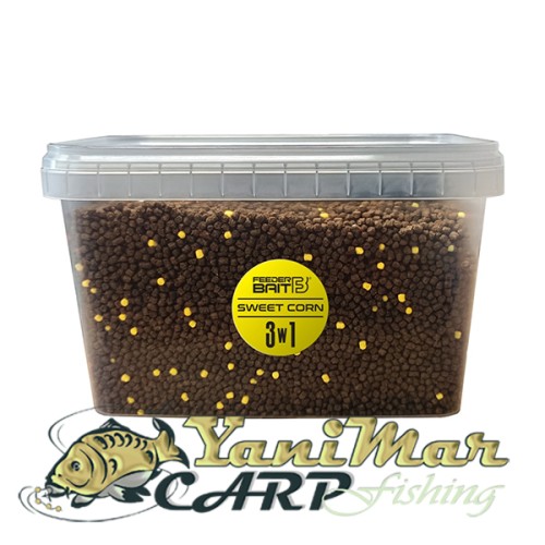 Мултипак Feeder Bait Sweet Corn 3in1 – Пелети, Liquid и Mini Twister