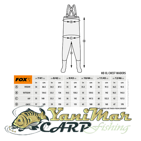 Гащеризон Fox HD XL Waders Khakhi