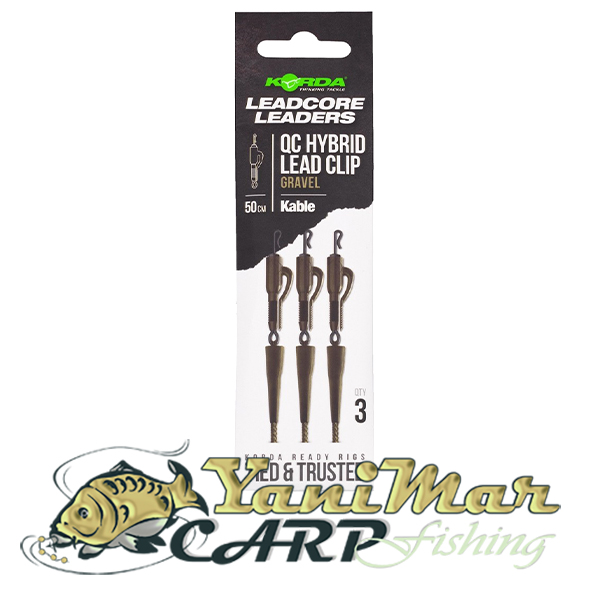 Готов монтаж Korda Kable Leadcore Leader Hybrid Lead Clip QC Swivel 50cm