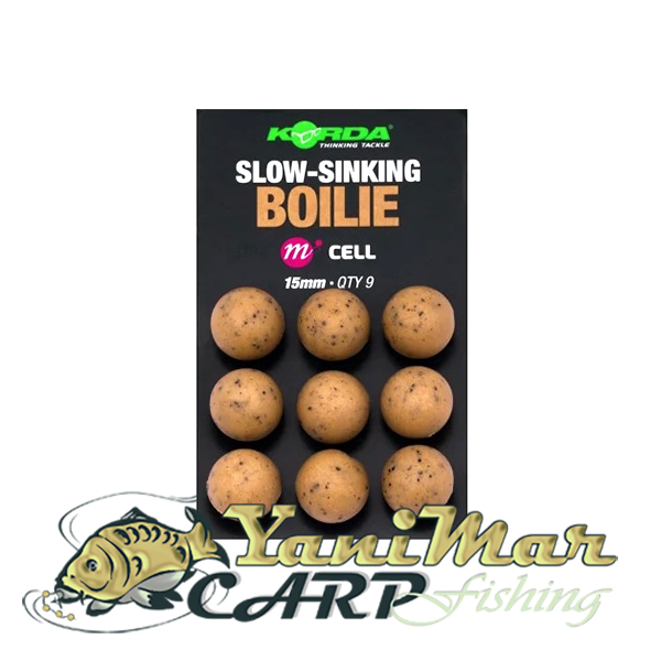 Бавнопотъващи топчета Korda Slow Sinking Boilie Cell