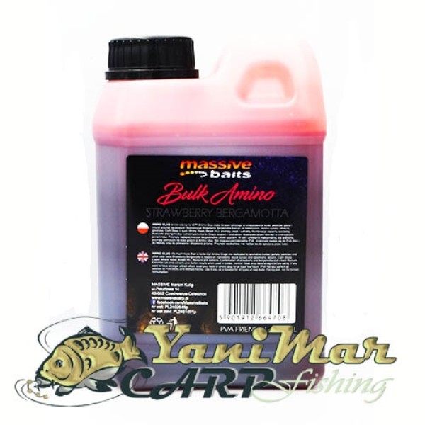 Добавка Massive Baits Bulk Amino Strawberry Bergamotta