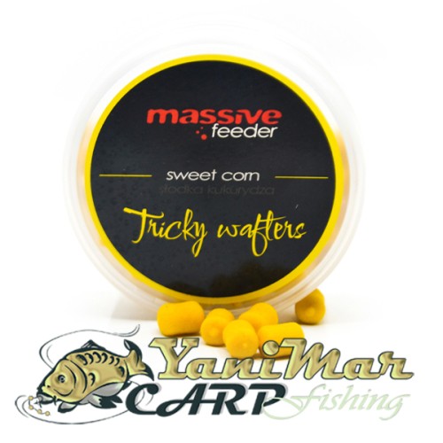 Уафтери Massive Baits Tricky Wafters Sweet Corn 10x7mm – Балансирана стръв за Фидер и Метод Фидер