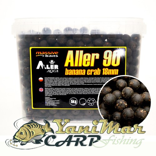 Протеинови топчета Massive Baits Aller 90 Banan/Crab 18mm 5 кг