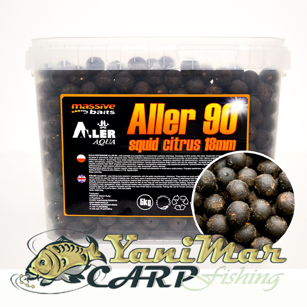 Протеинови топчета Massive Baits Aller 90 Squid/ Citrus 18mm 5 кг