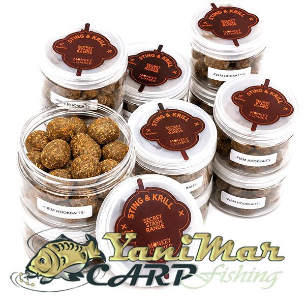 Дъмбел за стръв Monkey Climber Sting & Krill Firm Hookbaits Grey/Brown 16x20mm