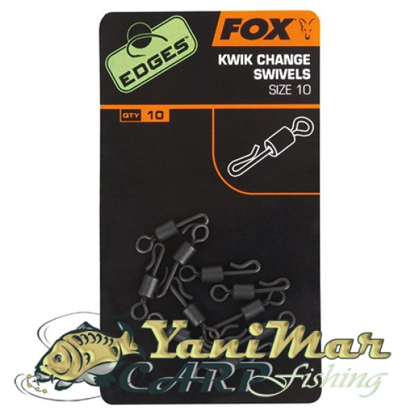 Вирбел бърза връзка Fox Edges Kwik Change Swivels 10