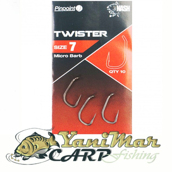 Куки Nash Pinpoint Twister Hooks, за риболов