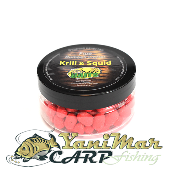 Дъмбел Carp 22 Dumbell Fluo Wafter Крил/Калмар 8 mm